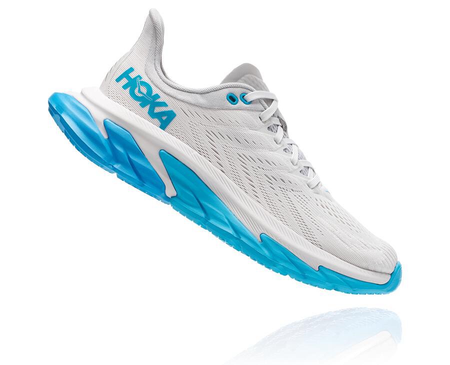 Hoka One One Løbesko Dame - Clifton Edge - Hvide/Blå - 698470YLO